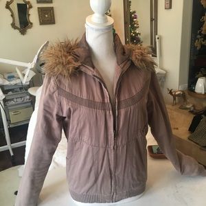 Volcolm rose fur jacket